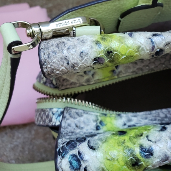 Kate spade spencer lemonsorbet snakeskin satchel - Picture 5 of 17